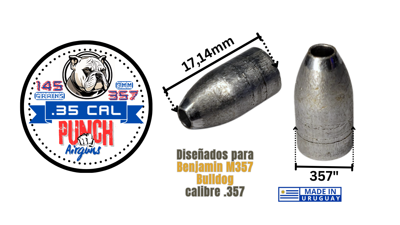 Bulldog PCP 9mm 357 145gr - Image 3
